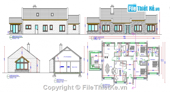 dự án,cad nhà,Bản vẽ nhà dân